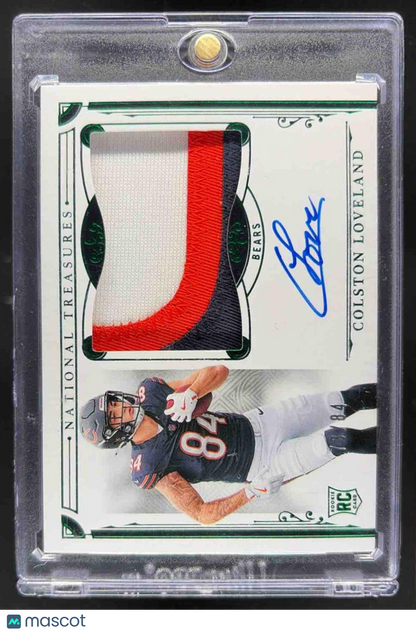 2025 Panini National Treasures Colston Loveland #166 Rookie Patch Auto /84 RC