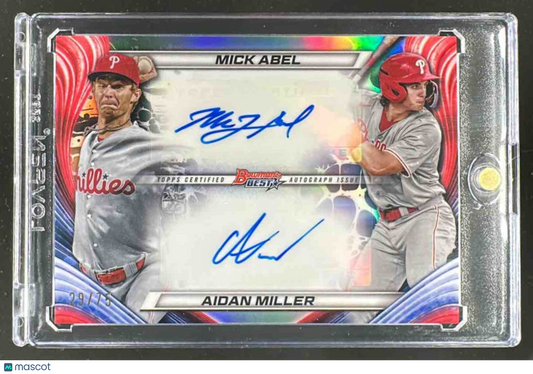 2024 Bowman's Best Aidan Miller Mick Abel #DA-AM Dual Auto 29/75 Phillies