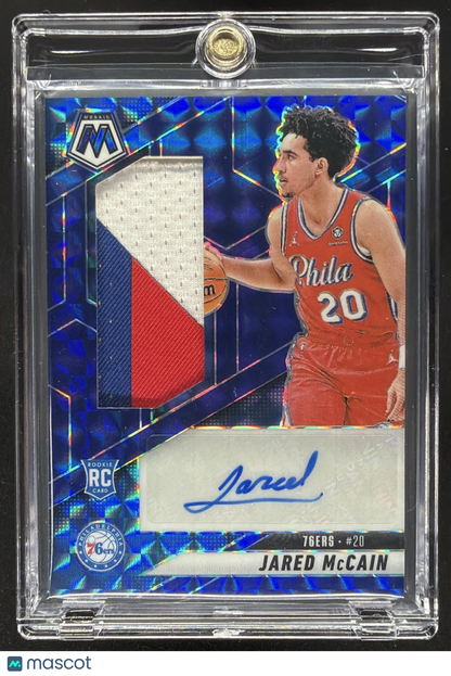 2024-25 Panini Mosaic Jared McCain #RJA-JAR Rookie Jersey Auto Choice Mosaic RC