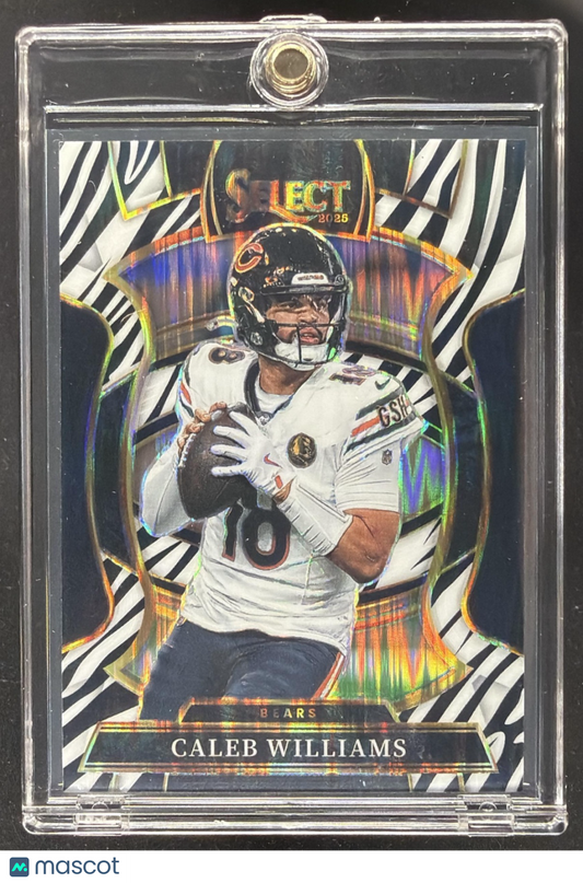 2025 Panini Select Caleb Williams #73 Zebra Shock SP