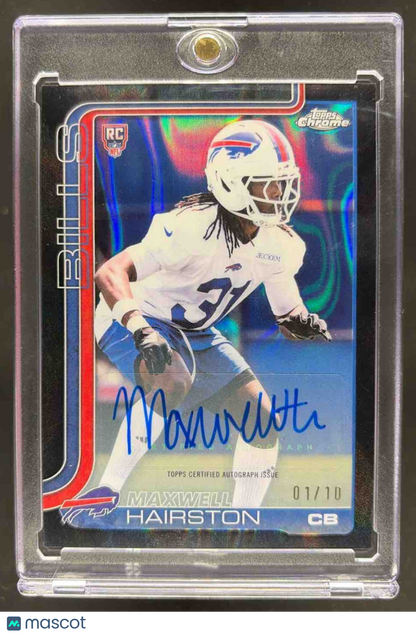 2025 Topps Chrome Maxwell Hairston #RRA-MH Rookie Auto Black Refractor /10 RC