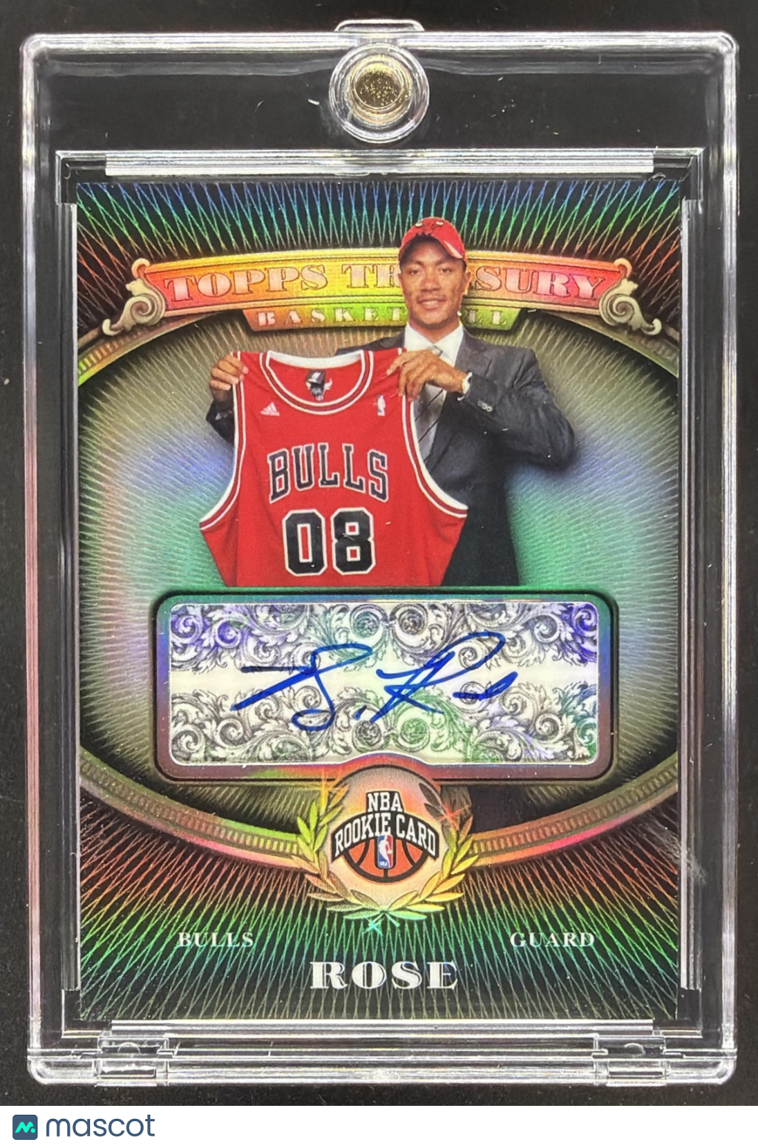 2008-09 Topps Treasury Derrick Rose #121 Rookie Auto Refractor
