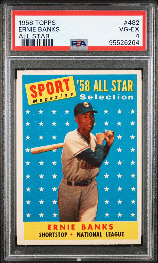 1958 Topps Ernie Banks All-Star PSA 4