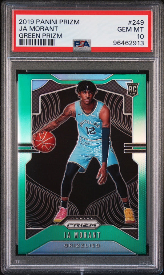 2019 Prizm Ja Morant Green Rookie PSA 10