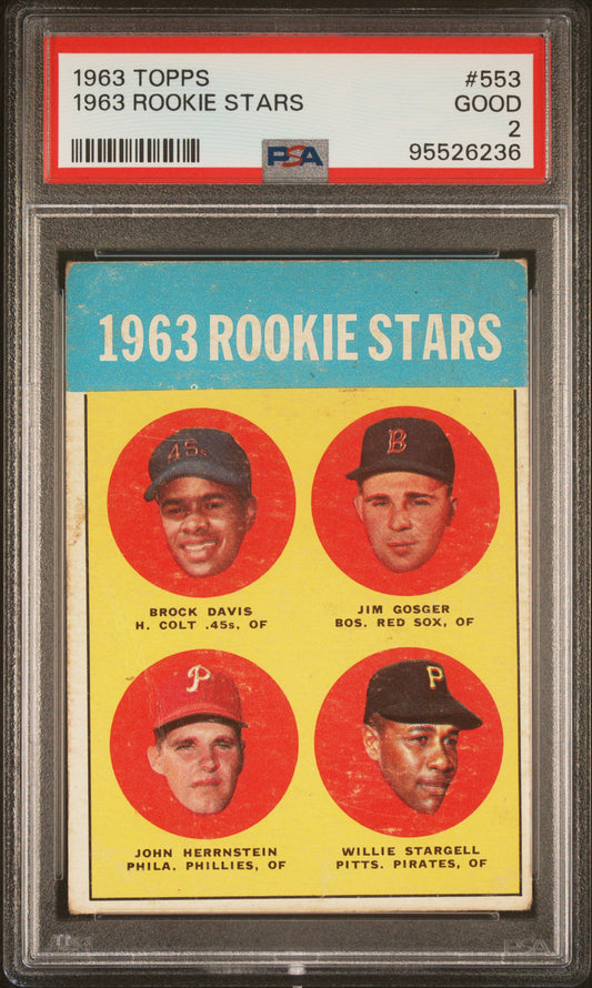 1963 Topps Willie Stargell Rookie Stars PSA 2 RC