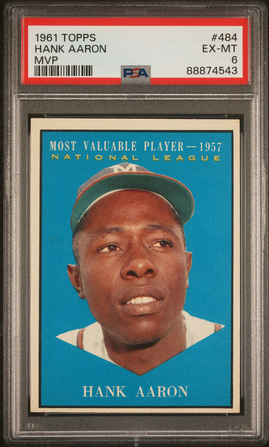 1961 Topps Hank Aaron MVP PSA 6