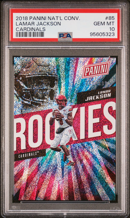 2018 Panini National Lamar Jackson Rookie /399 PSA 10 RC