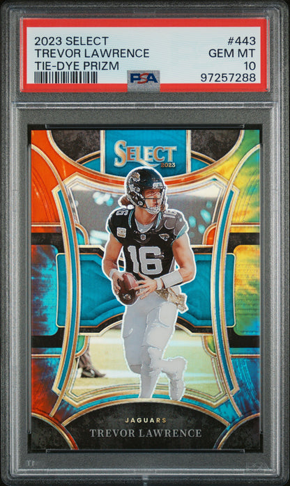 2023 Select Trevor Lawrence Tie-Dye Prizm Suite Level 22/25 PSA 10