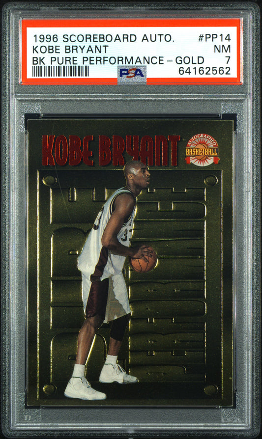 1996 Scoreboard Kobe Bryant Gold Rookie Pure Performance PSA 7