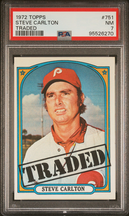 1972 Topps Steve Carlton Traded PSA 7