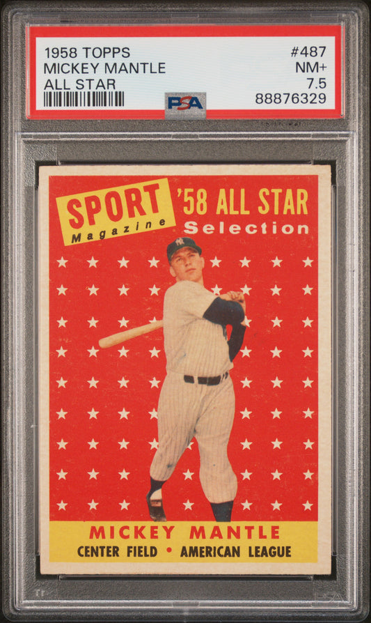 1958 Topps Mickey Mantle All-Star PSA 7.5