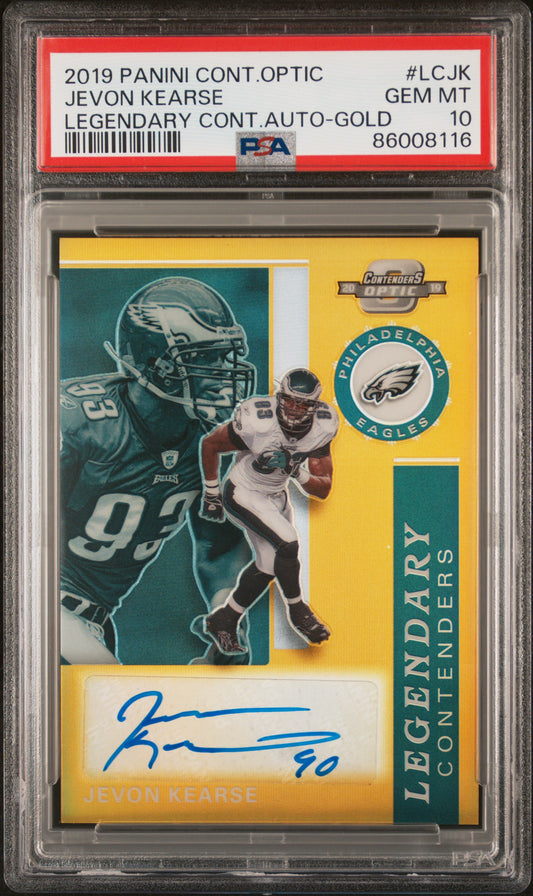 2019 Optic Contenders Jevon Kearse Gold Auto /10 PSA 10