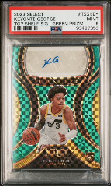 2023 Select Keyonte George Top Shelf Signatures Green #TSSKEY /5 PSA 9 RC