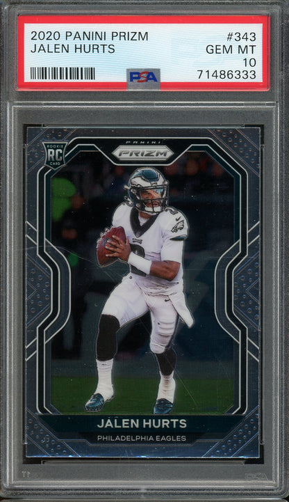 2020 Prizm Jalen Hurts Rookie #343 Psa 10