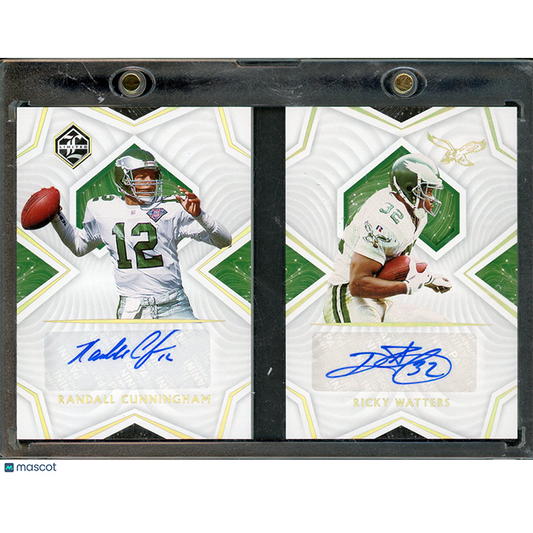 2021 Limited Randall Cunningham Ricky Watters Dual Auto Booklet #PD-PE /25